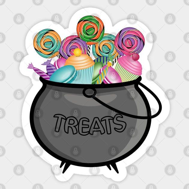 Treats Halloween Pot Sticker by Designoholic